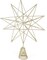 christmas Sparkly Metal 3-D Dimensional Hallow Wire Star Xmas Tree Top(Gold)